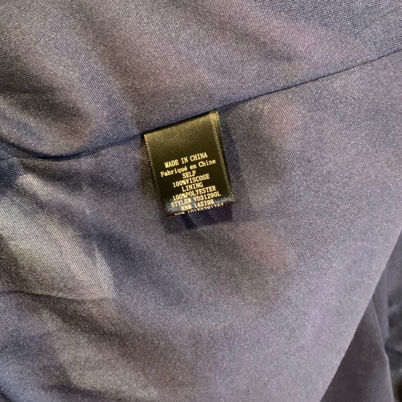 Lulu's V Neck Navy and White Floral Long Sleeve Dress - Picture 5 of 5